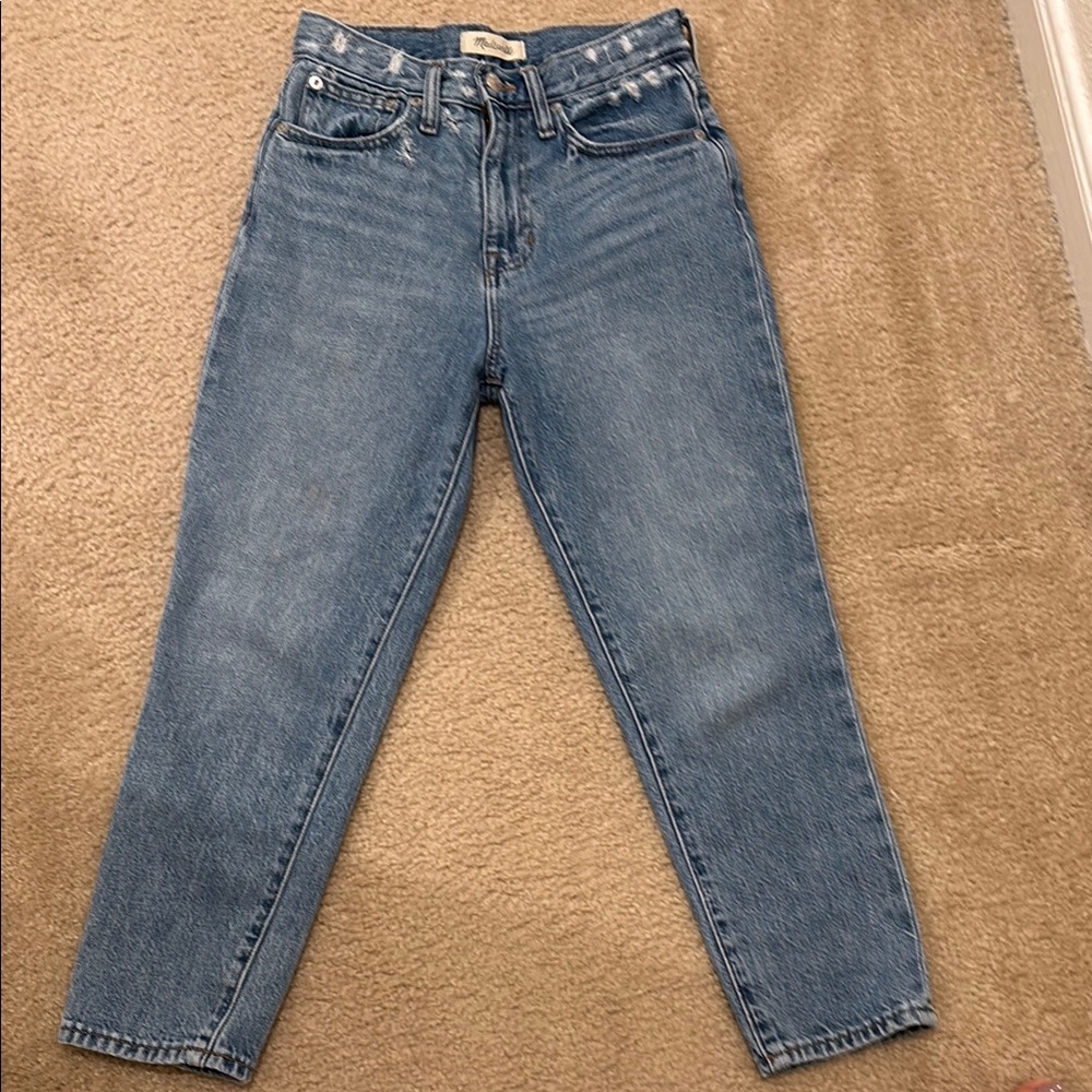 Madewell Blue Ankle Cropped High-Rise Jeans